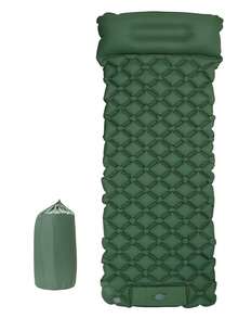 Portable Camping Inflatable Sleeping Pad With Integrated Pillow, Compact Ultra-Light Foldable Air Mattress For Outdoor Hiking, Picnic And Tent Use (Style/Color Randomly Shipped) - Multicolor - View 9
