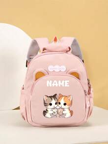 Kids Accessories Mini Back To School Personalized Bear Backpack Cute Cartoon Princess Cat Unicorn Bow Print Nylon Adjustable Strap Birthday Gift Daily - Multicolor - View 29