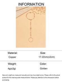 1pc Minimalist Classic Shiny 8-Point Star Decor Finger Chain, Casual Versatile Women's Hand Jewelry, Suitable For Daily Wear And Date Party, Chain Length Cut By Section, Number Of Sections Not Fixed - Multicolor - View 5