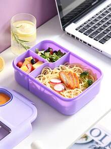 Portable Lunch Box Set With Utensils, Functional Food Storage Container With Separate Compartments And Tools, Convenient For Meals - Multicolor - View 9