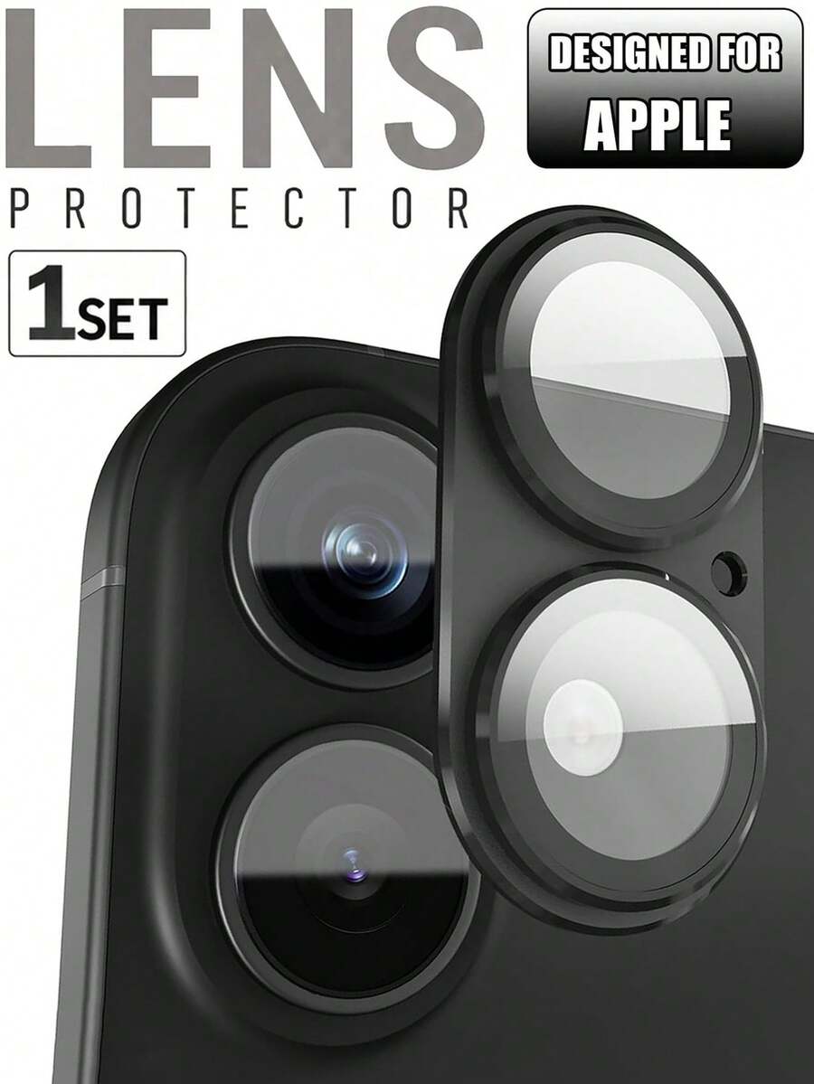 Camera Lens Protector Film For IPhone 18 Pro Max/18 Pro/17, 9H Tempered Glass | Full Coverage Camera Protector Film, Preserves Original Shooting Effect, Scratch-Resistant, Shatter-Resistant, Secure Adhesion, 1pc, Black - Black - View 1