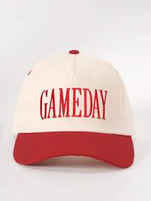 1件中性款「GAMEDAY」豹紋網眼棒球帽，個性化字母刺繡棒球帽，戶外防曬休閒帽，適合春秋季、旅行、海灘 - 棒球帽 - 查看 3