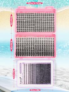 FQBFQB 238/440pcs Eyelash Clusters Wispy Cluster Eyelash Extensions Individual False Eyelashes Lashes Natural Volume Lash Extensions DIY Cluster Lashes 3D Effect For Daily Wear & Party, Home, Travel - D - View 2