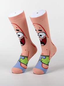 SpongeBob SquarePants 5/3/2/1雙中性趣味卡通印花襪，適合日常穿著、旅行、學校，低筒短襪，學生船襪。絕佳禮物，聖誕禮物、旅行禮物、婚禮禮物、聖誕派對禮物，送給媽媽的禮物、男士生日禮物、爸爸禮物、新年禮物、送給朋友的趣味禮物 - 彩色 - 查看 8