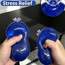 1PC Jelly Clear Marbled Blueberry Fruit Slow Rebound Fidget Toy, Soft Elastic Transparent TPR Stress Relief Desktop Decor, Mini Office Relax Gadget, Concert Fan Favor, Photocard Desk Matching Accessory (Random Style) - Multicolor - View 5