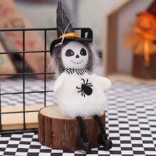 Halloween Pumpkin Witch Black Cat Ghost Pendant Broom Haunted House Decor Props Holiday Atmosphere Decoration - Multi-color - View 7