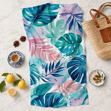 1 PC Printed Microfiber Beach Towel, Sand Resistant Large Swim Towel, Soft Portable Lightweight Towel For Beach, Swimming Pool, Travel, Camping, Summer Beach Accessory - Pink - View 6