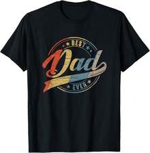 Retro Vintage "Best Dad In The World" T-Shirt Father's Day Gift For Men And Women - 黑色 - 查看 2