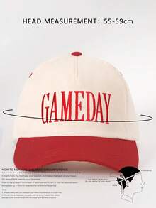 1件中性款「GAMEDAY」豹紋網眼棒球帽，個性化字母刺繡棒球帽，戶外防曬休閒帽，適合春秋季、旅行、海灘 - 棒球帽 - 查看 7
