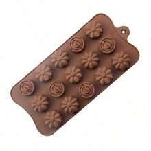 4pcs Multi-Design Silicone Chocolate Molds, Non-Stick Flexible Candy & Butter Baking Molds, 4 Unique Patterns, Suitable For Homemade Dessert DIY - Multicolor - View 9