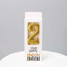 創意數字生日蛋糕蠟燭裝飾，適合生日派對 - 金色 - 查看 17