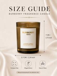 Burberry Scented Candle, Elegant Fragrance And Exquisite Design, Perfect For Home Decor And Gifting - Burberry Scented Candle - View 3