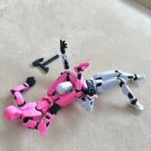[DUMMY 13 Printable Connectable Figure 2023 Licensed Under CC By 4.0]4PCS-Multi-Color T13 Action Figure Set, 3D Printed Toy Lucky Dummy 13 Desktop Decoration, Multi-Joint Movable, Multiple Poses Freely Adjustable, Christmas Birthday Gift For Boys And Girls (Assembly Required) - Multicolor - View 9