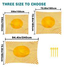 Camping & Travel Towels - Vintage Yellowish-orange Radiant Sun - View 4