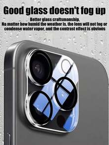 3pcs, Compatible With Apple Models, One-Piece Transparent Lens Protector, High-Hardness Glass, Thickness Guaranteed, Resistant To Bumps And Scratches, Clear Lens, Compatible With Apple 11/12/13/14/15/16/16 Plus/16 Pro/16 Pro Max/16e/17/17 E/17 Air/17 Pro/17 Pro Max Full Series - Clear - View 3