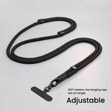 1pc Adjustable Phone Lanyard Shoulder Strap, Neck Hanging, Strong & Durable, Outdoor Portable, Anti-Theft Anti-Loss Anti-Drop, Multi-Function High-End Rotating Buckle Phone Chain - Multicolor - View 1