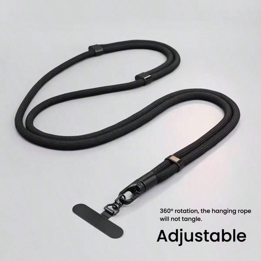 1pc Adjustable Phone Lanyard Shoulder Strap, Neck Hanging, Strong & Durable, Outdoor Portable, Anti-Theft Anti-Loss Anti-Drop, Multi-Function High-End Rotating Buckle Phone Chain - Multicolor - View 1