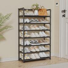 1 pieza Estantería para zapatos simple de 3 a 7 niveles, gabinete a prueba de polvo para la entrada, dormitorio, interior, balcón - Multicolor - Ver 15