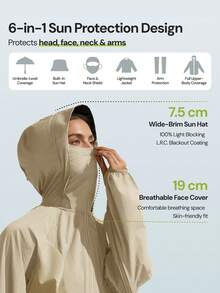Beneunder Women's Lightweight Water-Repellent Sun-Protection Jacket (Short-Length) TS400 - Mauve Purple - View 6