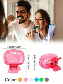 2/4/5pcs Travel Toothbrush Head Protective Covers, Electric Toothbrush Head Protective Shell, Portable Plastic Clip, Suitable For Home And Travel - Multicolor - View 6