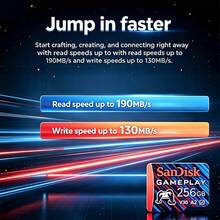 SanDisk GamePlay Micro SD Card, U3 4K V30 A2 Gaming Console Dedicated Storage Card - View 6