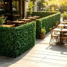 3pcs 100cm X 50cm Artificial Plant Wall Fence, Outdoor Sun Protection Privacy Screen, Garden Balcony Decorative Greenery, Outdoor UV Resistant Anti-Aging - Garden Yard Partition Landscaping Tool - Green - View 10