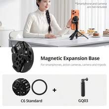 Ambitful C6 Magnetic Expansion Base With GQ03 One-Click Pop-Up Mini Tripod Set, Universal Magnetic Mount Adapter, Compatible With Smartphones, Action Cameras, DSLR Cameras And Tripod Accessories - View 10