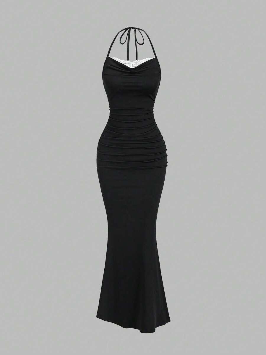 Women Long Dresses - 黑色 2 - 查看 1