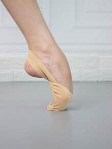 Wuyuan Canvas Half-Sole Ballet Shoes, High Elasticity Canvas Fabric, Gymnastics Dance Shoes - Apricot - View 5