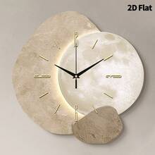 Luxury Creative Planet Home Decor Wall Clock, Ultra-Quiet Quartz Movement, No Ticking Sound, Flat Design, Suitable For Decorating Living Room, Bedroom, Office, Kitchen And Cafe, Perfect Decorative Gift For Friends And Family, Can Be Used For Room Decor, Bedroom Decor, Dorm Decor, Back To School Decor, School Surprise, Back To School Season, Wedding Decor, Friend Birthday Gift, Home Decor And School Supplies. - Multicolor - View 2