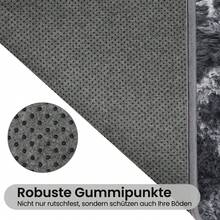EDIMENS Long Hallway Runner Rug 80x300, High Pile Bathroom Rug Non-Slip, Fluffy Washable Kitchen Rug Bath Mat, Rugs For Bedroom Bed Runner Hallway Living Room - 深灰色燈籠紋 - 查看 6