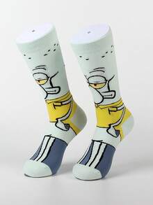 SpongeBob SquarePants 5/3/2/1雙中性趣味卡通印花襪，適合日常穿著、旅行、學校，低筒短襪，學生船襪。絕佳禮物，聖誕禮物、旅行禮物、婚禮禮物、聖誕派對禮物，送給媽媽的禮物、男士生日禮物、爸爸禮物、新年禮物、送給朋友的趣味禮物 - 彩色 - 查看 11