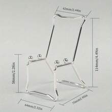 Multifunctional Desktop Chair Metal Phone Stand Cute Holder Desktop Watching Movies Live Streaming Phone Stand Compatible With Samsung, Apple 17, 16, 15, 14, 13, 12, 11, Pro, Pro Max, Plus - A - View 7