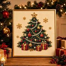 Christmas Pearl Beaded Diamond Painting Kit With Frame, Holiday Wall Decor For Adults, Elegant Home Wall Display, Thoughtful Holiday Gift For Family And Friends, Ideal Christmas Gift For Living Room, Bedroom And Indoor Decoration - A - View 13