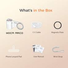 COMITOK MOCA ARCO 磁吸手機相機手柄,相容 iPhone 17 Pro Max,附可拆卸式充電遙控快門,人體工學拇指支撐穩定器,1/4" 螺絲可接腳架,適用 Vlog 影片拍攝與自拍 - 查看 13