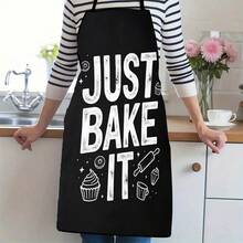 Kitchen Baking Work Apron, Cooking Apron, Women Apron As Kitchen Essential, For Home Kitchen & Dessert Making, Female Pastry Lovers For Daily Baking Jobs, Vintage Distressed Baking Text Line Print, Fun Gift For Home Baking Hobbyists - Multicolor - View 8