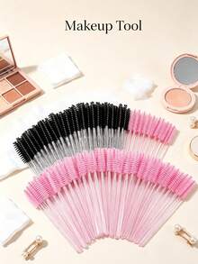 40pcs/20pcs/1pc Mascara Wands, Nylon Bristle Eyelash Brush Spoolies, Unscented Eyebrow Extension Applicator With ABS Plastic Rod, Crystal Stem Eyelash Brushes Wand Set For Women,Makeup Tools,Spiral Mascara Eyebrow Brushes,Cleaning Glitter Accessories - New Model - View 9