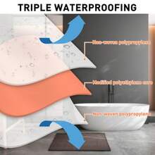 MAXWAVE Membrana de impermeabilización de 17 pulgadas x 45, 72 m 212 pies cuadrados de tela PE para desacoplamiento, para bajo pisos de baldosas, paredes y pisos de ducha, baño y sauna - A - Ver 4