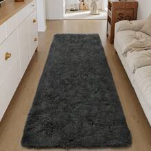 EDIMENS Runner Rug Hallway 300cm Long, Non Slip Runner For Hallway Black, Washable Bathroom Runner Rug For Kitchen, Fluffy Area Rugs For Hallway, Living Room, Bedroom, Bathroom, Bedside Rug - Dark Grey - View 4