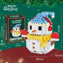 Christmas Micro Particle Building Blocks, Santa Claus Snowman Christmas Tree Reindeer Assembly Blocks, Children's Educational Handmade Puzzle Toys, Holiday Gift Small Decor - Multicolor - View 10