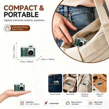 Mini Retro Keychain Camera,1080P HD Digital Camera With Photo & Video Function,Portable Vintage Pocket Camera With Key Ring Design,Compact Travel Camera For Daily Recording,Creative Birthday Gift For Teens Adults - X8 Mini Camera - View 8