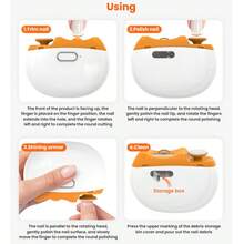 Electric Nail Clipper Automatic Nail Trimmer & Grinder With Nail Debris Storage Bin, Portable Home Nail Grooming & Polishing Tool For Adults - View 4