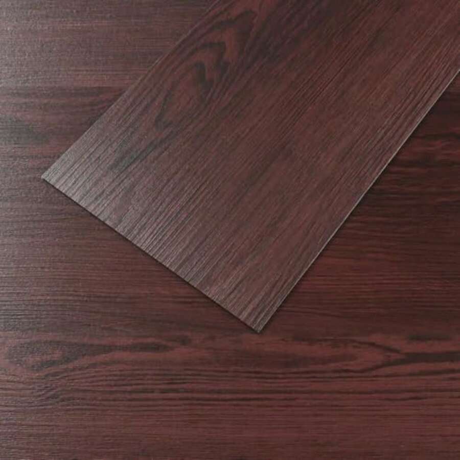 Vinyl Flooring - Burgundy Brown - View 1