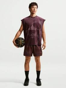 Nike 男款 AS JA M NK SI GM PRO 6吋針織短褲 IM5328-652 - 紅色 - 查看 6