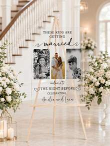 Wedding Welcome Sign, Wedding Eve Welcome Sign, Modern Wedding Entrance Sign, Acrylic Sign, Wedding Decor, Wedding Gift - Multicolor - View 6