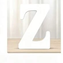 6英吋白色木製字母，未加工木製字母，適合牆面裝飾，立式裝飾字母，切片式標誌裝飾，可用於手工藝、居家派對項目、生日、畢業典禮等，最佳禮物選擇 - 字母 - 查看 28