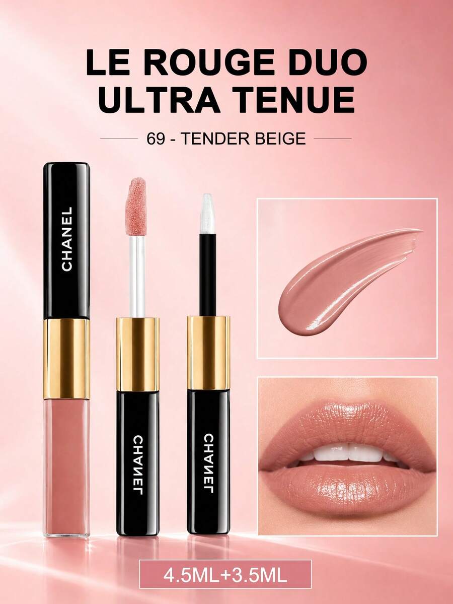 Chanel LE ROUGE DUO 持久唇彩 -69 TENDER BEIGE -4.5ml-0.15FL.OZ. -3.5ml-0.11FL.OZ. - Colour -69 TENDER BEIGE -4.5ml-0.15FL.OZ. -3.5ml-0.11FL.OZ. - 查看 1