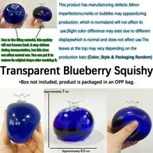 1PC Jelly Clear Marbled Blueberry Fruit Slow Rebound Fidget Toy, Soft Elastic Transparent TPR Stress Relief Desktop Decor, Mini Office Relax Gadget, Concert Fan Favor, Photocard Desk Matching Accessory (Random Style) - Multicolor - View 10