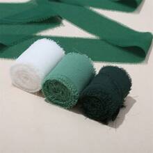 3 Rolls, Premium Handmade Chiffon Edge Ribbon, Suitable For Wedding Invitations, Mother's Day, Bridal Bouquets, Gift Packaging, DIY Crafts - A - View 7
