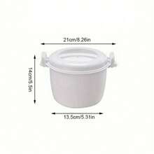 SOKANY Portable Microwave Rice Cooker, Cold And Hot Dual Use, Sealed Leak-Proof Design, Compartment Design No Need For Skewers, Large Capacity Satisfying Delicious, Suitable For Rice, Vegetables, Fish, Soup, Noodles And More - Multicolor - View 12